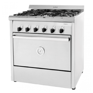 Cocina Profesional Sol Real 5 Hornallas 86 Cm Gas Natural