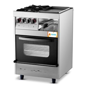Cocina Danda Siena 2 Hornallas Plancha y Carlitera 60cm Gas Envasado