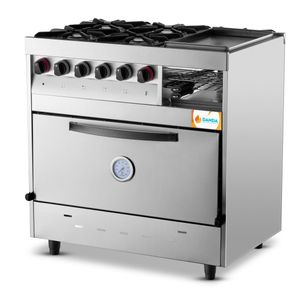 Cocina Danda Múltiple Siena 4 Hornallas Plancha y Carlitera 87cm Gas Envasado