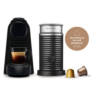 Cafetera Nespresso Essenza Mini Negra  A3KD30-AR + Aeroccino