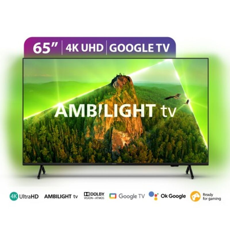 Tv-Led-Philips-65-Qled-4K-Google-Tv-Smart
