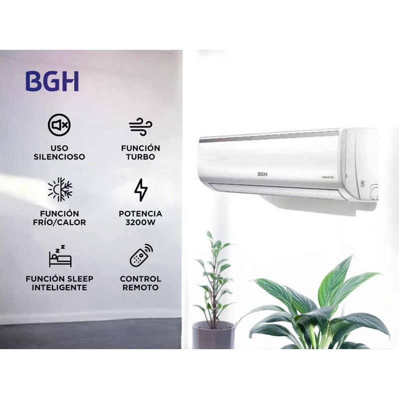 Aire acondicionado split BGH 3200W frío/calor